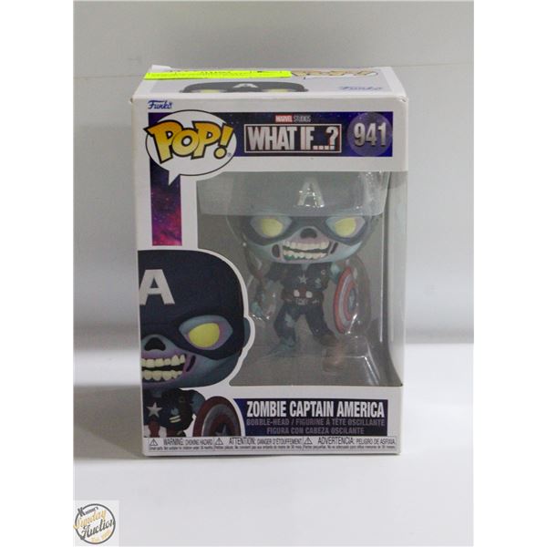 NEW/BOX ZOMBIE CAPTAIN AMERICA FUNKO POP 941