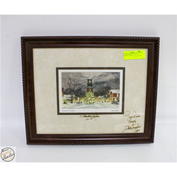 HOMETOWN CHRISTMAS ART SIGNED BY ARTIST