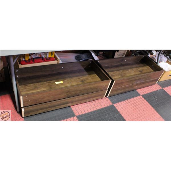 4 UNDER BED STORAGE BOXES WITH WHEELS