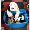 Image 1 : BIN OF CHILDRENS STUFFED ANIMALS