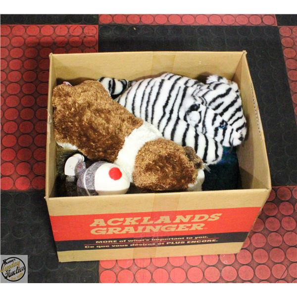 BOX OF VARIOUS LARGE SIZED BEANIE BABIES