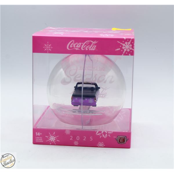 UNOPENED COCA-COLA 1990S CHEV TRUCK CHRISTMAS BALL