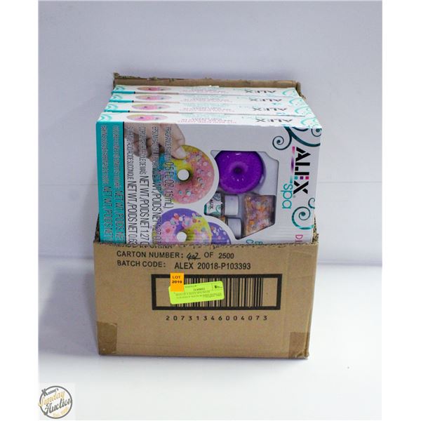 BOX OF 4 ALEX SPA DO IT YOURSELF BATH BOMBS DONUTS