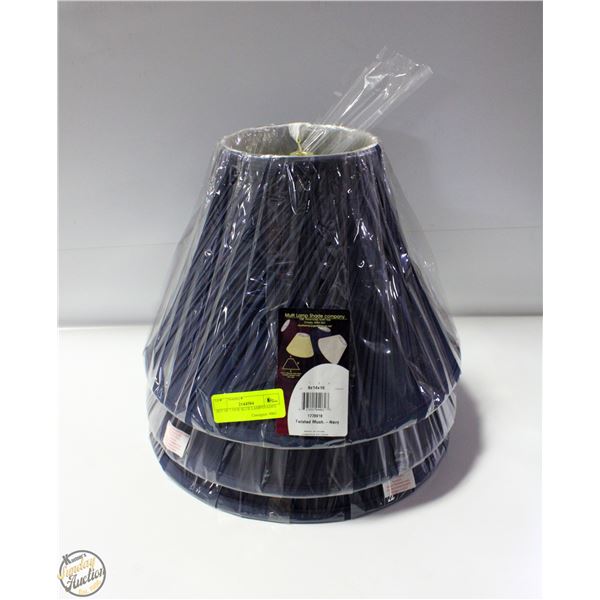 SET OF 3 NEW BLUE LAMPSHADES