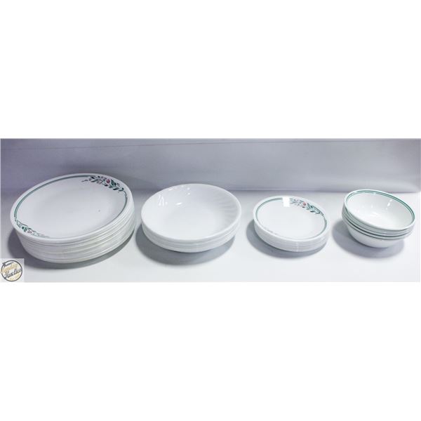 WHITE DISHES SET WITH EXTRA PIECES