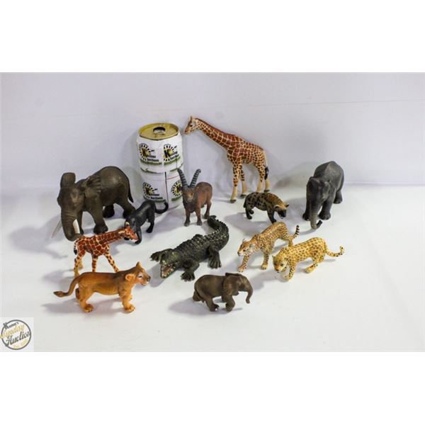 SCHLEICH AFRICAN ANIMAL FIGURES - LOT OF 12