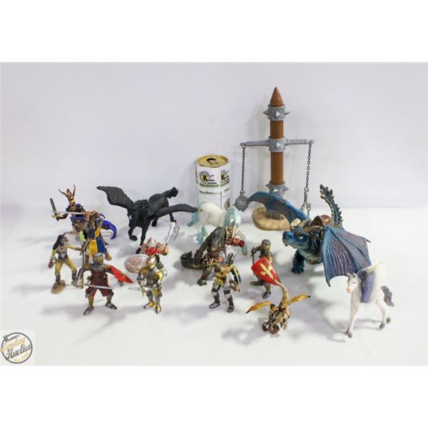 MOSTLY SCHLEICH AND PAPO FANTASY FIGURES - LOT OF