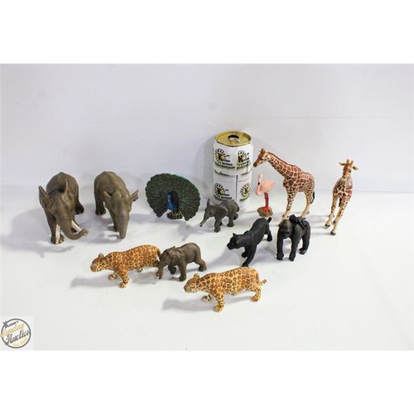 SCHLEICH AFRICAN ANIMAL FIGURES - LOT OF 12