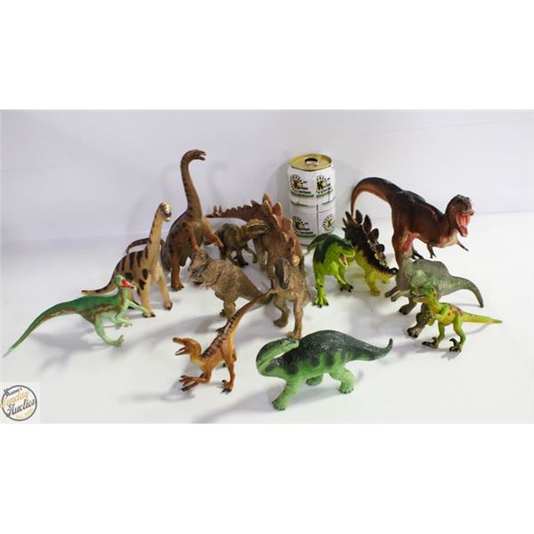 SCHLEICH AND SAFARI DINOSAUR FIGURES - LOT OF 14