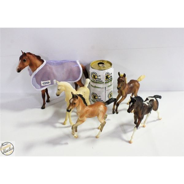LOT OF TOY HORSES - BREYER HORSES/FOALS