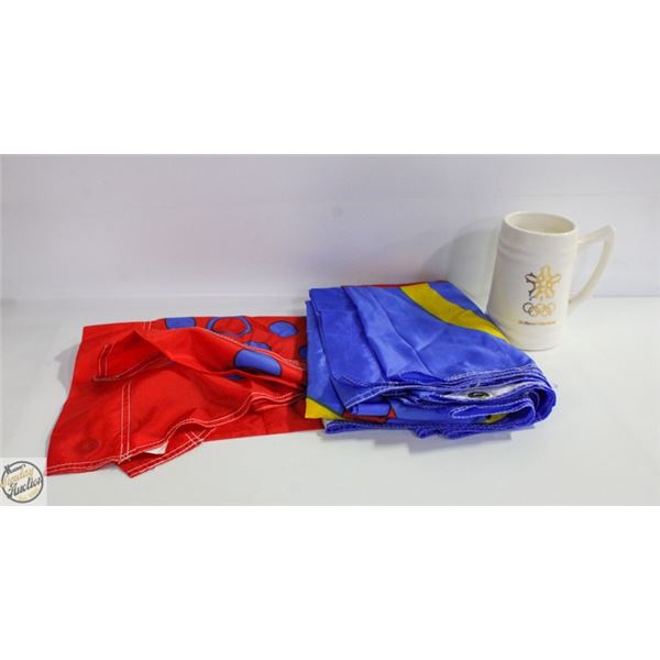 1988 XV CALGARY WINTER OLYMPICS BEER STEIN AND