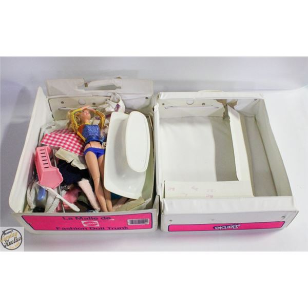 1980 MATTEL BARBIE FASHION DOLL TRUNK WITH