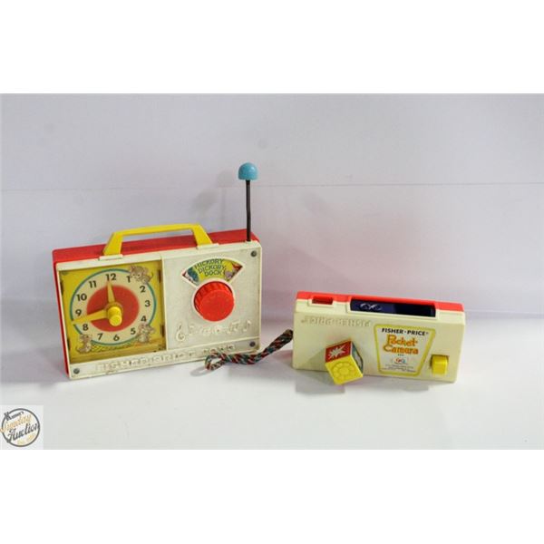 FISHER PRICE #107 1964 RADIO AND #464 1974