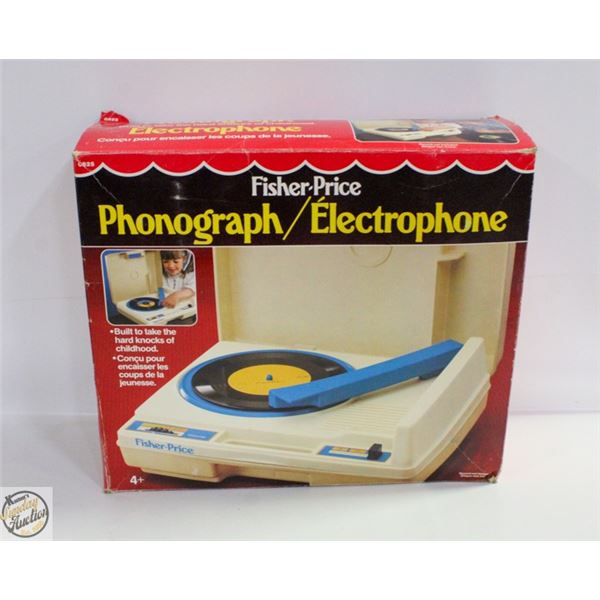 1978 FISHER PRICE #0825 PHONOGRAPH IN ORIGINAL BOX