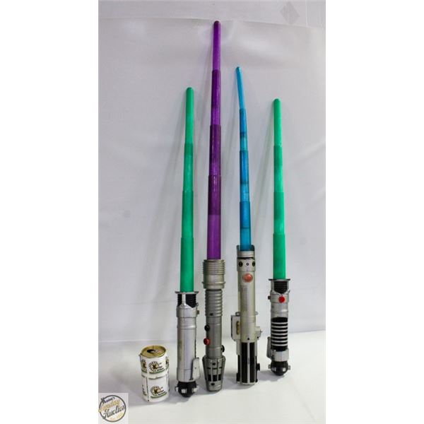 FOUR LUCASFILMS HASBRO STAR WARS LIGHTSABERS