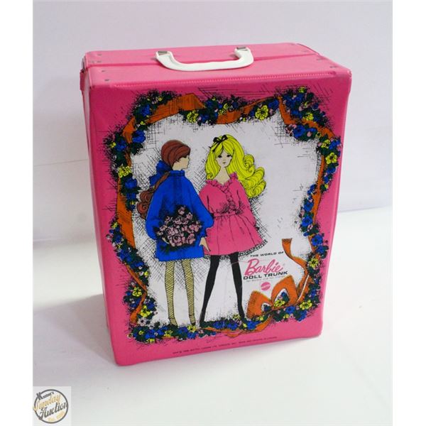 1968 MATTEL WORLD OF BARBIE DOLL TRUNK WITH