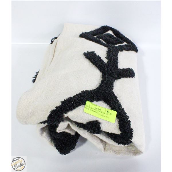 SHOWHOME BOHO MOROCCAN THROW BLANKET ESTATE