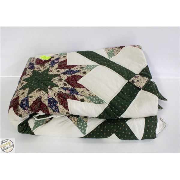 FULL SIZE STAR BLANKET PATCHWORK QUILT 100%