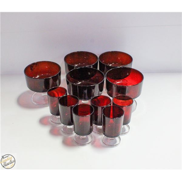 LUMINARC CAVALIER RUBY APERATIF GLASSES