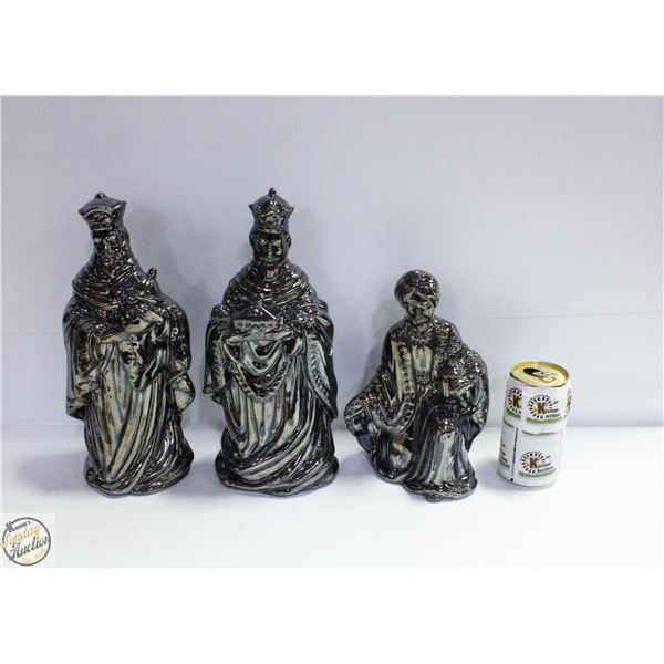 CERAMIC WISE MEN CHRISTMAS FIGURINES