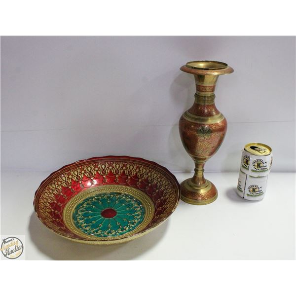 HANDPAINTED TURKISH GLASS BOWL WITH