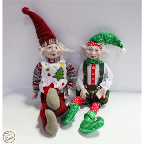 CERAMIC POSEABLE CHRISTMAS ELF