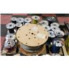 Image 1 : PALLET OF ELECTRICAL SPOOLS OF ASSORTED WIRE