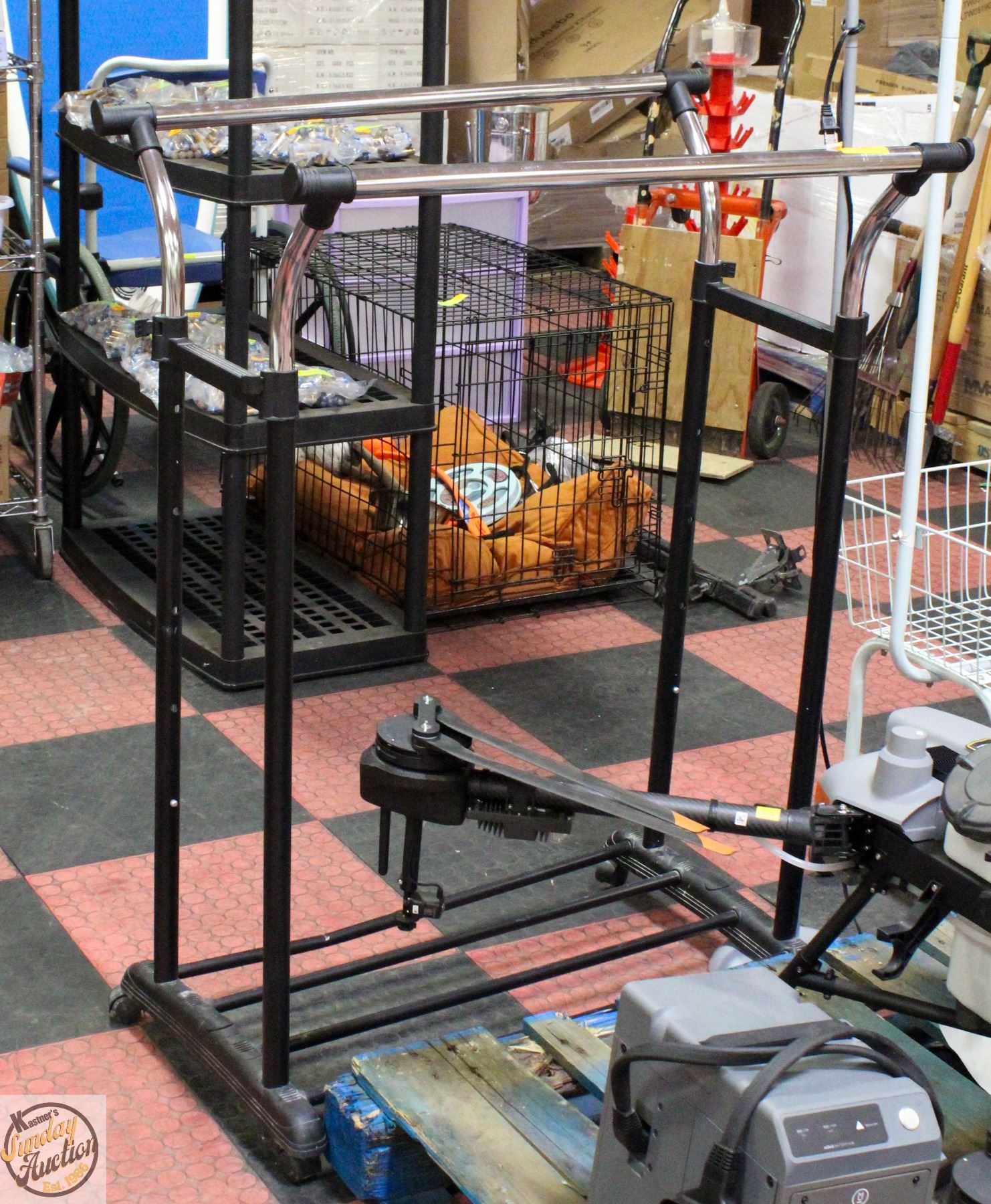 DOUBLE GARMENT RACK ON WHEELS EXTENDABLE