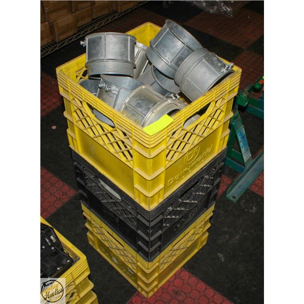 3 CRATES OF ELECTRICAL CONDUITS