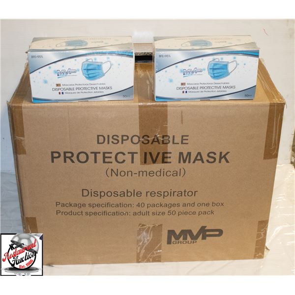 CASE OF MVP DISPOSABLE PROTECTIVE MASKS