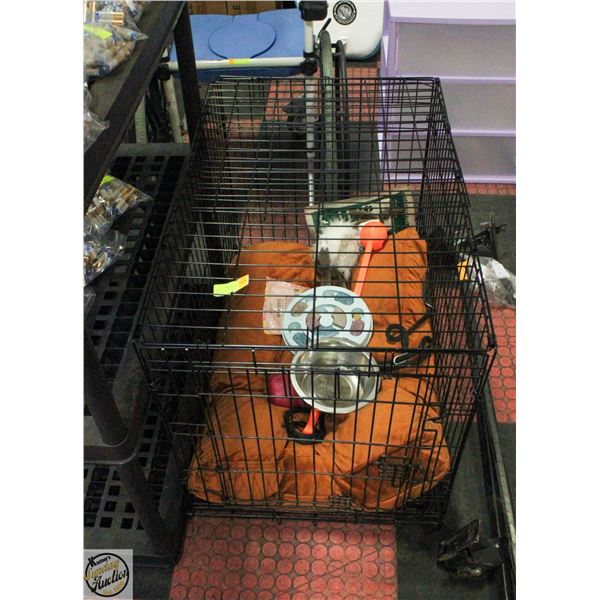 MEDIUM/LARGE SIZE DOG KENNEL WITH DOG BED/