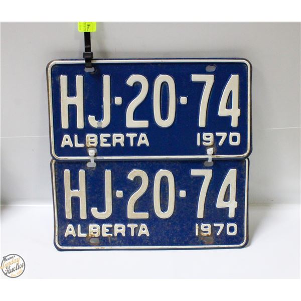 1970 ALBERTA LICENCE PLATES (2)