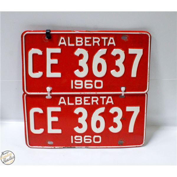 1960 ALBERTA LICENCE PLATES (2)