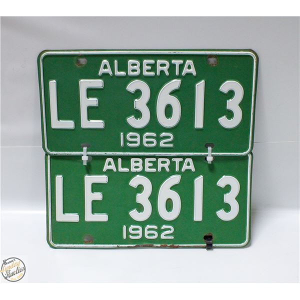 1962 ALBERTA LICENCE PLATES (2)