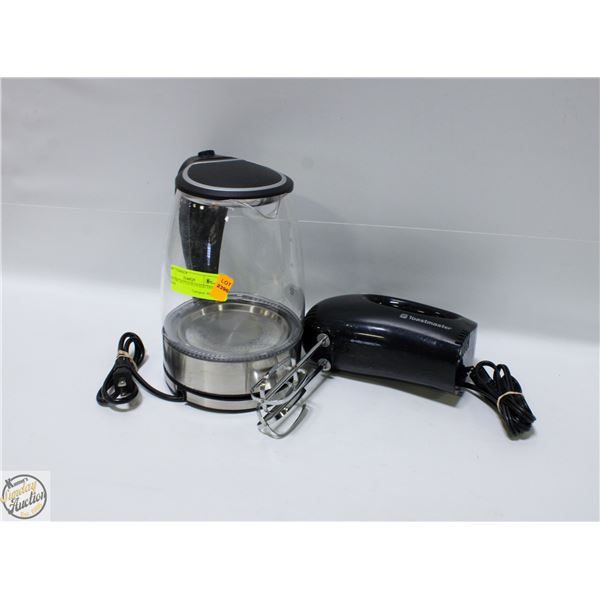 ELECTRIC KETTLE PLUS ELECTRIC MIXER