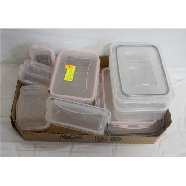 8 VARIOUS SNAP TIGHT FOOD STORAGE CONTAINERS