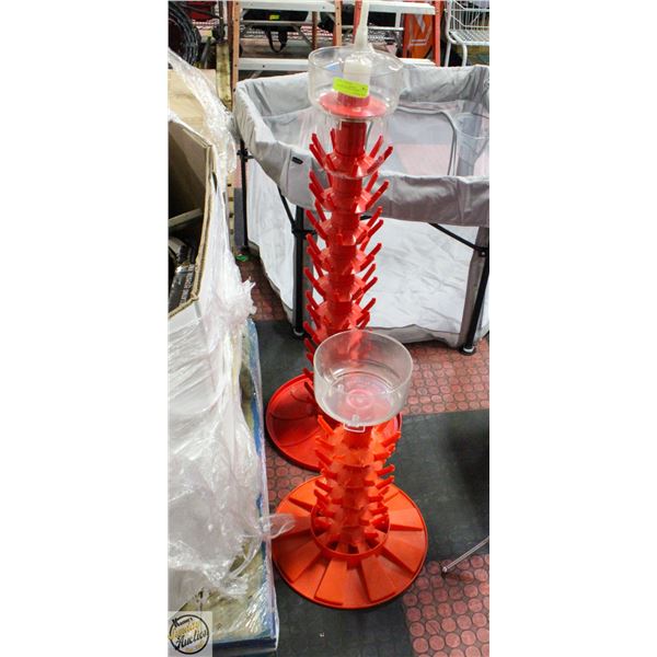 SET OF 2 BOTTLE DRYING TOWERS(FOR WINE MAKING ETC)