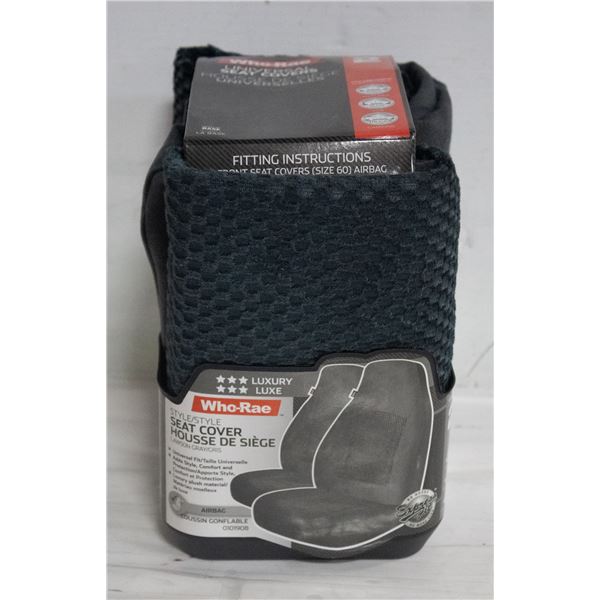 CASE WITH TWO 2 PC SETS LAWSON SEAT COVERS GREY