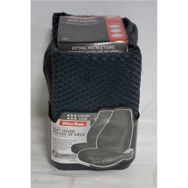 CASE WITH TWO 2 PC SETS LAWSON SEAT COVERS GREY