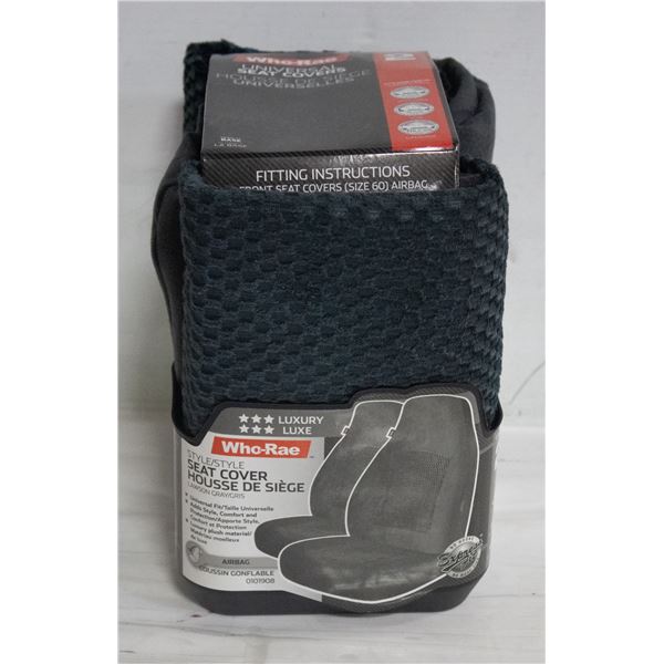CASE WITH TWO 2 PC SETS LAWSON SEAT COVERS GREY