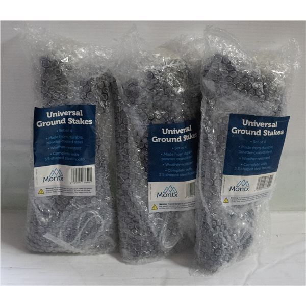 CASE OF 12 BLACK METAL GARDEN STAKES