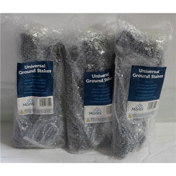 CASE OF 12 BLACK METAL GARDEN STAKES