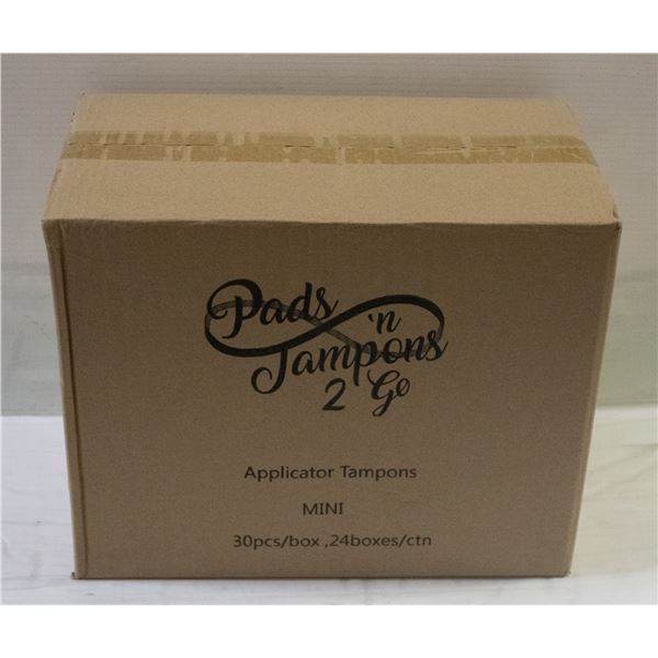 CASE WITH 24 BOXES OF 30 MINI TAMPONS REGULAR