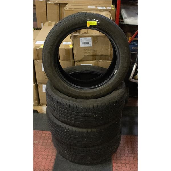 (4) NEXEN 205/55R17 M+S TIRES (PULLOFFS) NEAR FULL