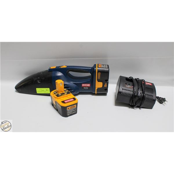 RYOBI 18V ONE+ HANDHELD VACUUM WITH 2