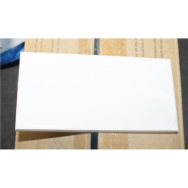 3 BOXES OF H-LINE TILES COTTON COLOR 3"X6"