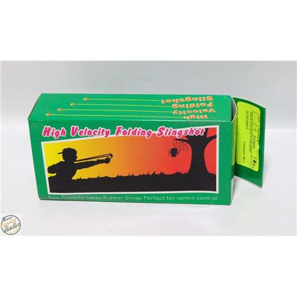 HIGH VELOCITY FOLDING SLINGSHOT