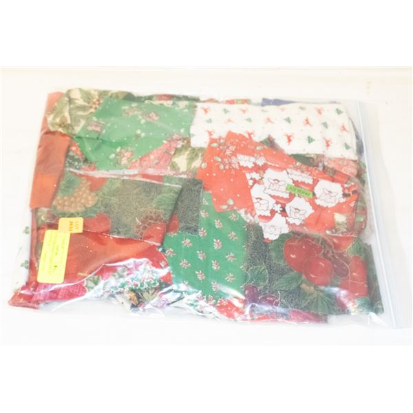 COTTON CHRISTMAS FABRIC PIECES FOR SEWING &