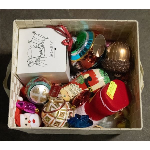LOTS OF CHRISTMAS DECORATIONS, BOMBAY ORNAMENTS,