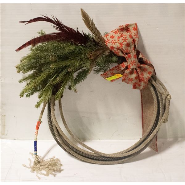 LASSO ROPE WREATH CHRISTMAS DECORATION WITH
